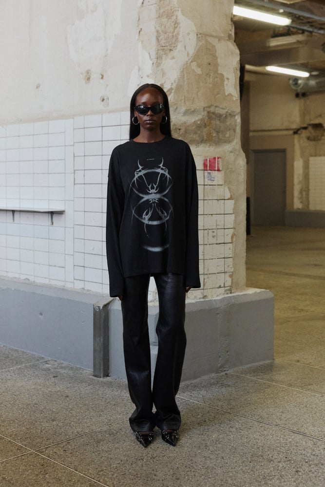 Tribal Printed Oversized Longsleeve